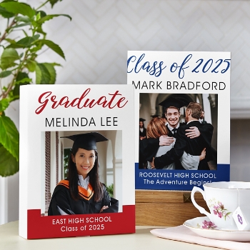 Sophisticated Graduate Photo Wood Block