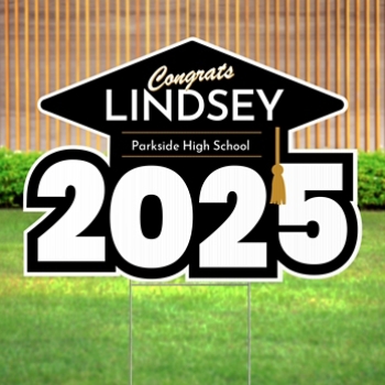 School Colors Graduation Year Yard Sign