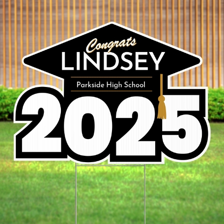 School Colors Graduation Year Yard Sign