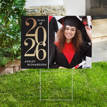 Radiant Year Graduation Photo Yard Sign