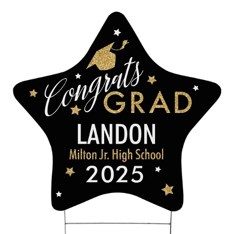 Stand Out Star Yard Sign - Small