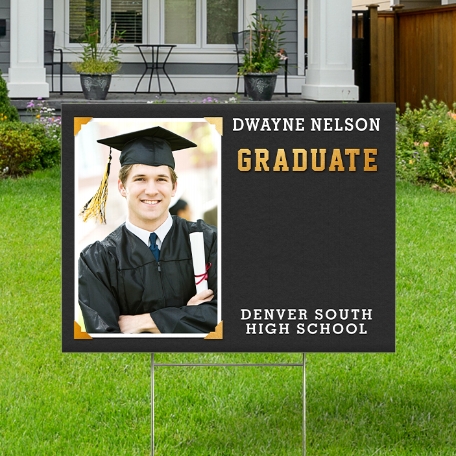 Varsity Graduation Personalized Photo Yard Sign