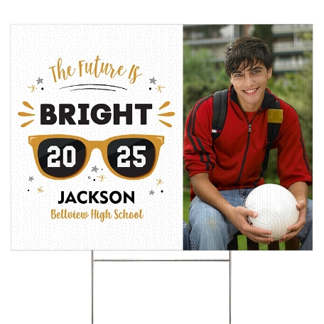 The Future is Bright Graduation 2 Sided Yard Sign