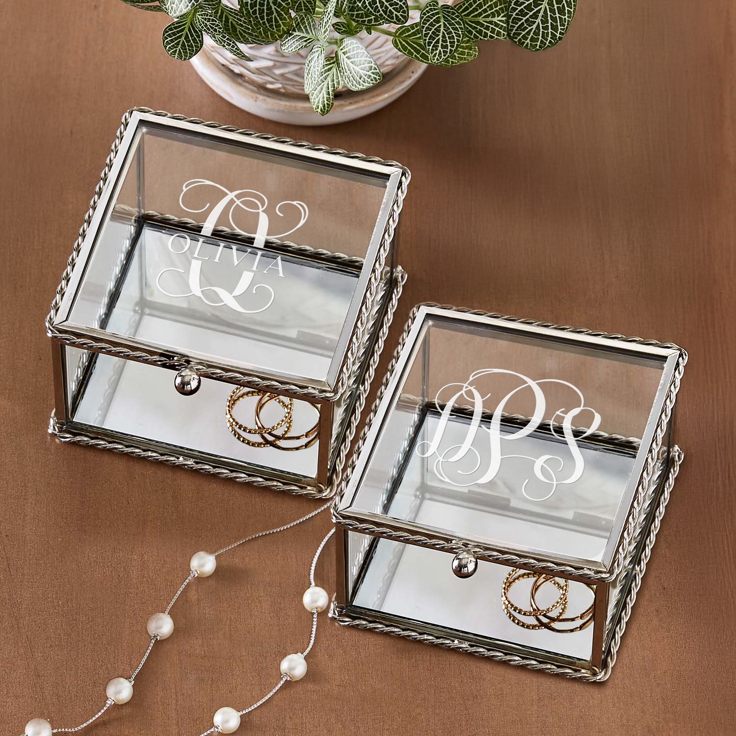 Decorative Glass Keepsake Box