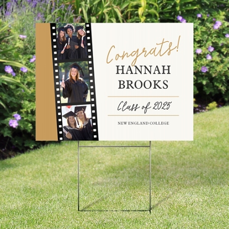 Graduation Memory Photo Reel Yard Sign
