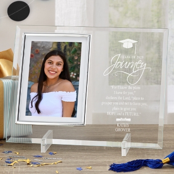 Graduation Journey Prayer Glass Frame