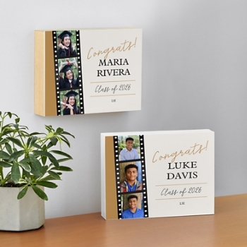 Graduation Memory Photo Reel Wood Block