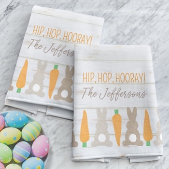 Barnwood Bunnies Kitchen Towels
