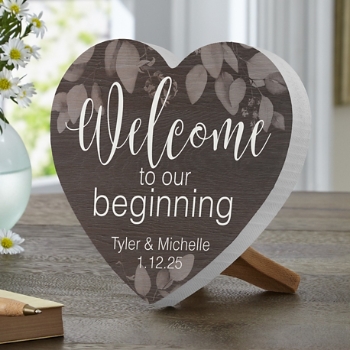 Our Beginning Wood Heart