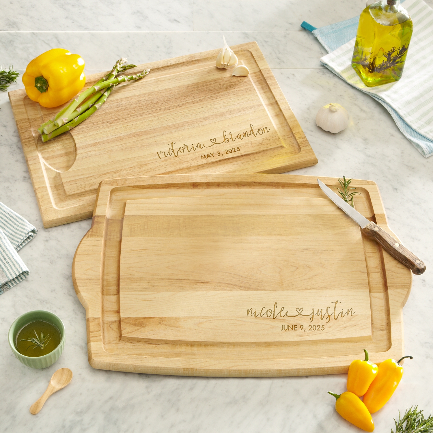 Our Love Connects Us Maple Cutting Board