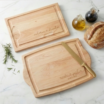 Our Love Connects Us Maple Cutting Board