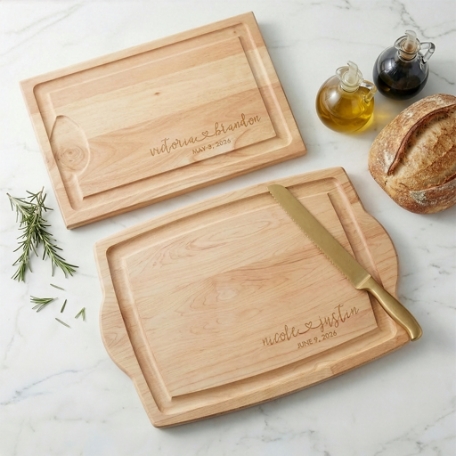 Our Love Connects Us Maple Cutting Board