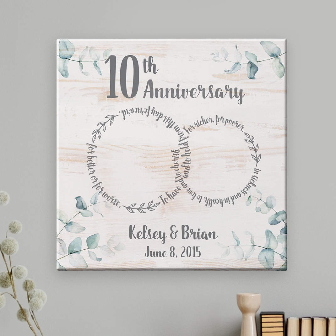 Rings of Love Anniversary Canvas