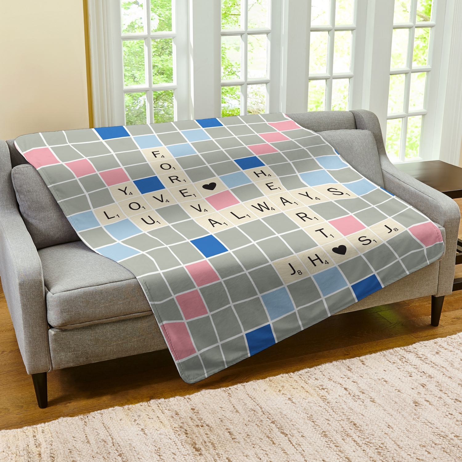 Scrabble® Love You Plush Blanket