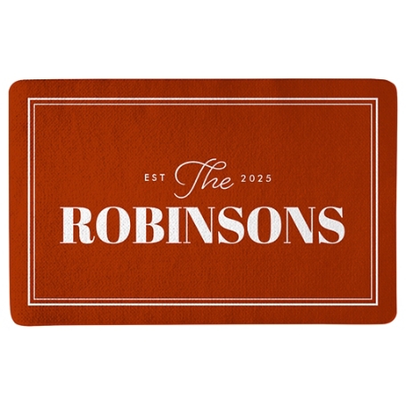 The Family Established Doormat - 17x27 - Red