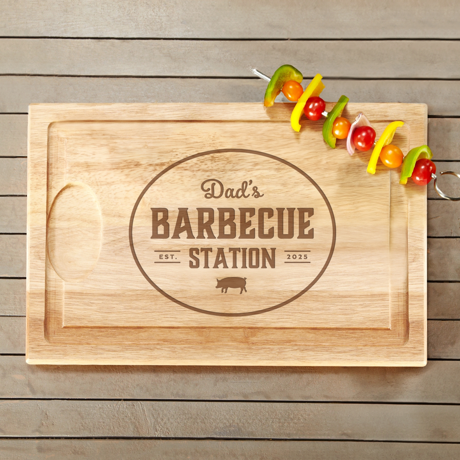 Barbeque Station Maple Wood Cutting Board