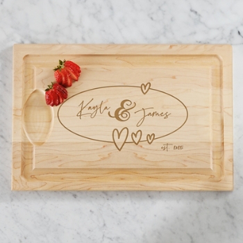 Connecting Hearts Cutting Board