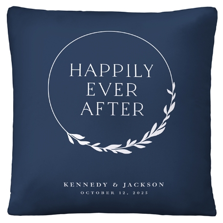 Happily Ever After Throw Pillow - Blue