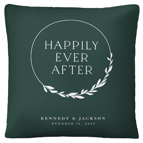 Happily Ever After Throw Pillow - Green