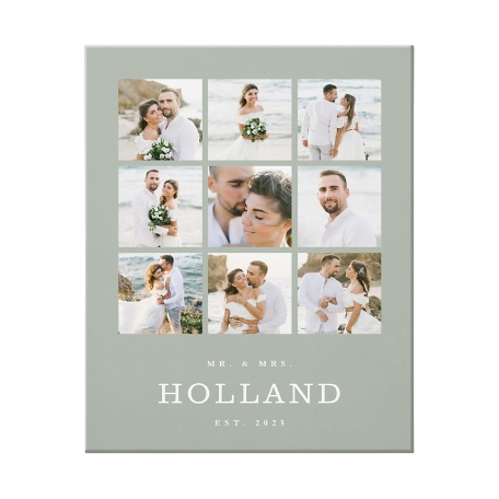 Infinite Love Photo Collage Canvas - 11x14 Unframed - Green