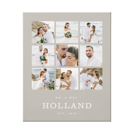 Infinite Love Photo Collage Canvas - 11x14 Unframed - Tan