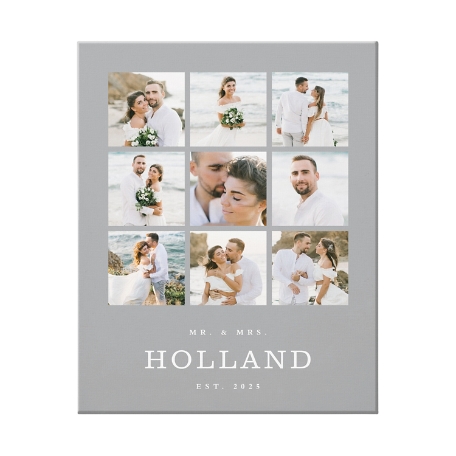 Infinite Love Photo Collage Canvas - 11x14 Unframed - Gray