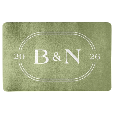 Our Initials Doormat - 17x27 - Green