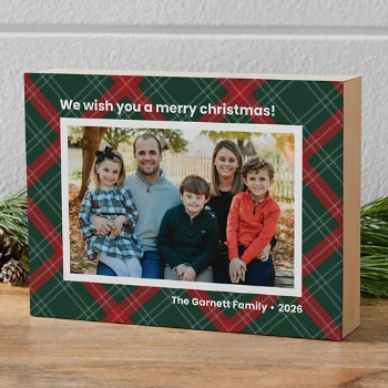 Christmas Wishes Photo Wooden Block