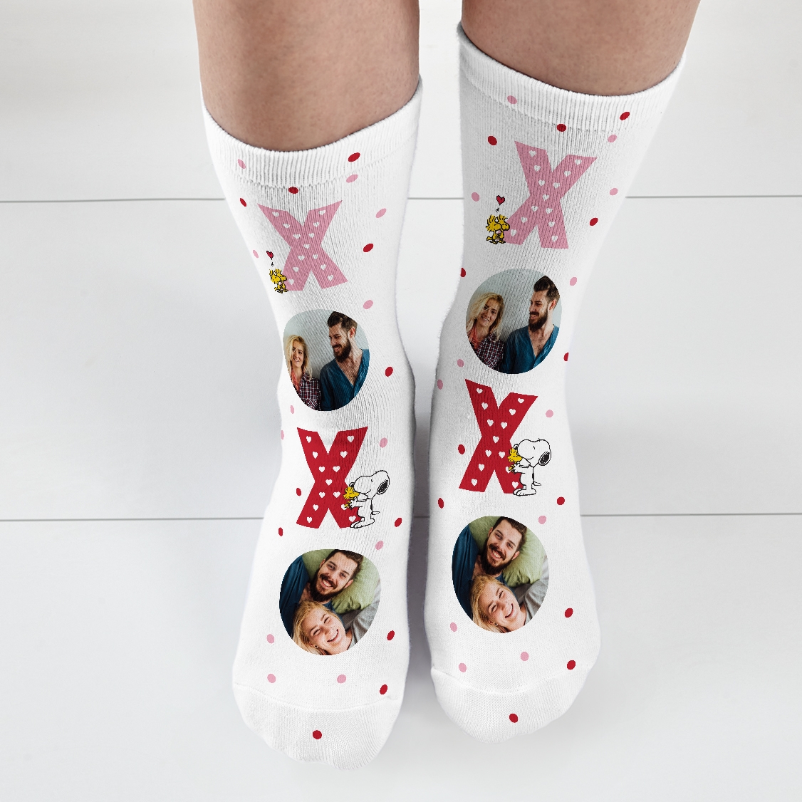 PEANUTS® XOXO Photo Socks