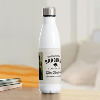 Graduation Headline Photo 17oz. Stainless Steel Water Bottle