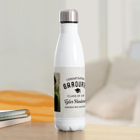 Graduation Headline Photo 17oz. Stainless Steel Water Bottle