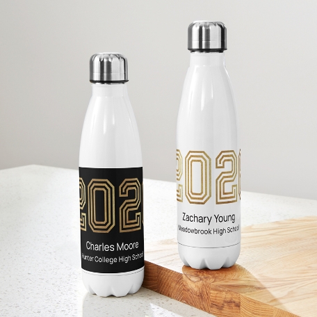 Illuminated Year Graduation 17oz. Stainless Steel Water Bottle