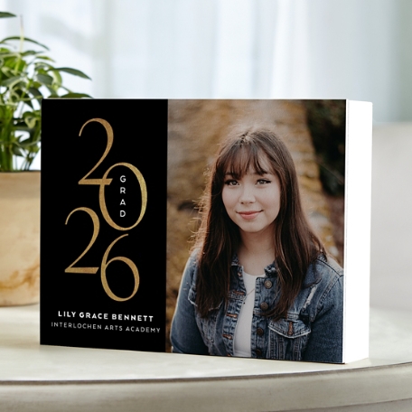 Shining Year Graduation Photo Wood Block