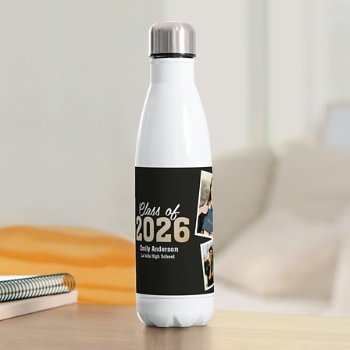 Snapshot Year Graduation Photo 17oz. Stainless Steel Water Bottle