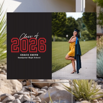 Loud and Proud Graduation Year Photo Yard Sign