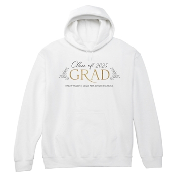 Branch Out Graduate Sweatshirt - Hooded - White - XXLarge