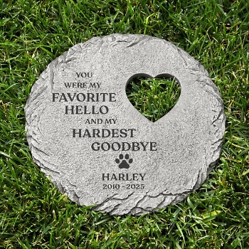 Favorite Hello, Hardest Goodbye Garden Stone