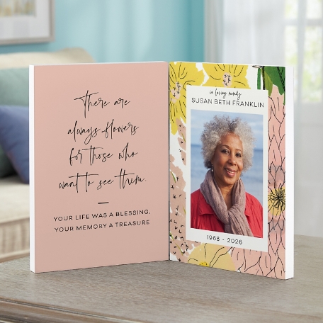 Comforting Blooms Memorial Floral Photo Panel