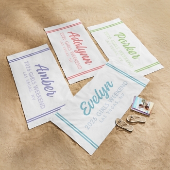 Pastel Stripe Beach Towel