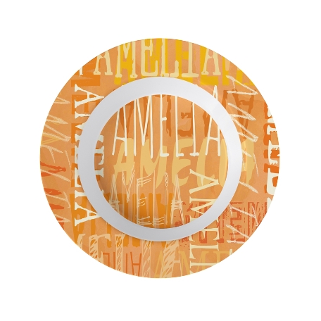 Signature Style Personalized Tableware Bowl - Tangerine