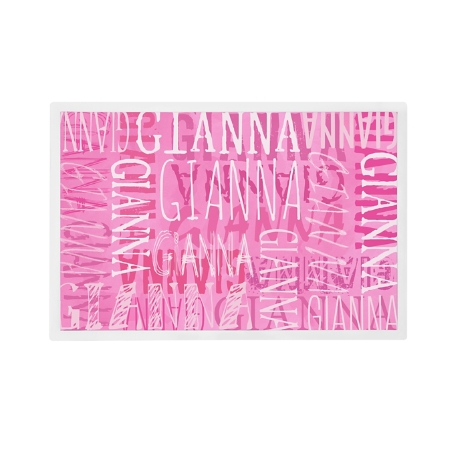Signature Style Personalized Tableware Placemat - Hot Pink