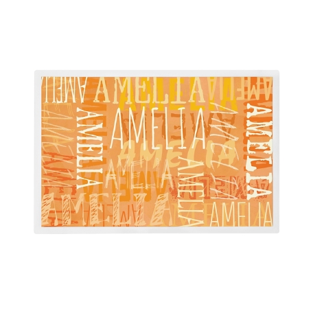 Signature Style Personalized Tableware Placemat - Tangerine