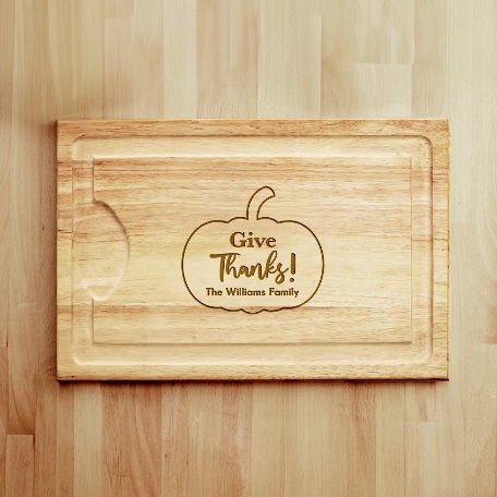 Give Thanks! Maple Wood Cutting Board