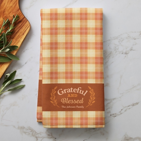 Grateful and Blessed Kitchen Towel