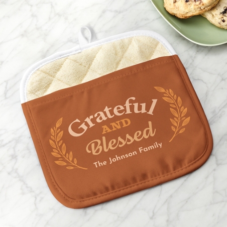 Grateful and Blessed Pot Holder