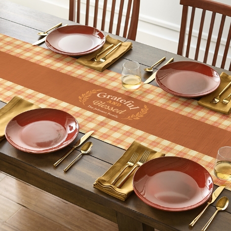 Grateful and Blessed Table Runner