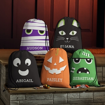 Halloween Creatures Drawstring Treat Bag