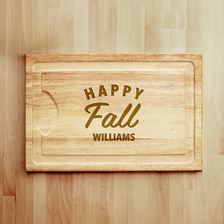 Happy Fall Maple Wood Cutting Board