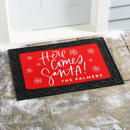Here Comes Santa! Doormat