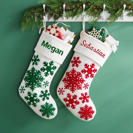 Holiday Snowflake Stocking